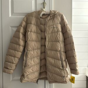 NEW!! Eddie Bauer Chevron Down Parka W’s Small | Nude Color